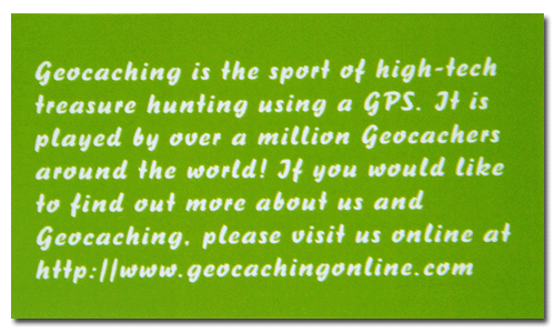 Cool Cache Calling Cards