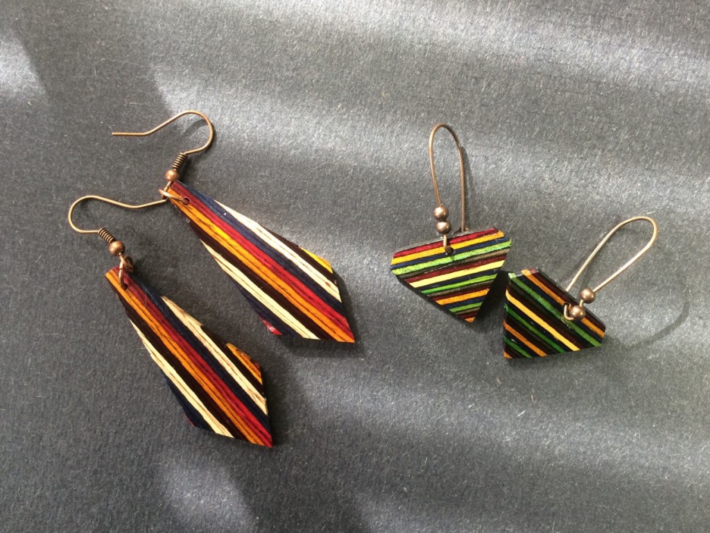 colourful earrings