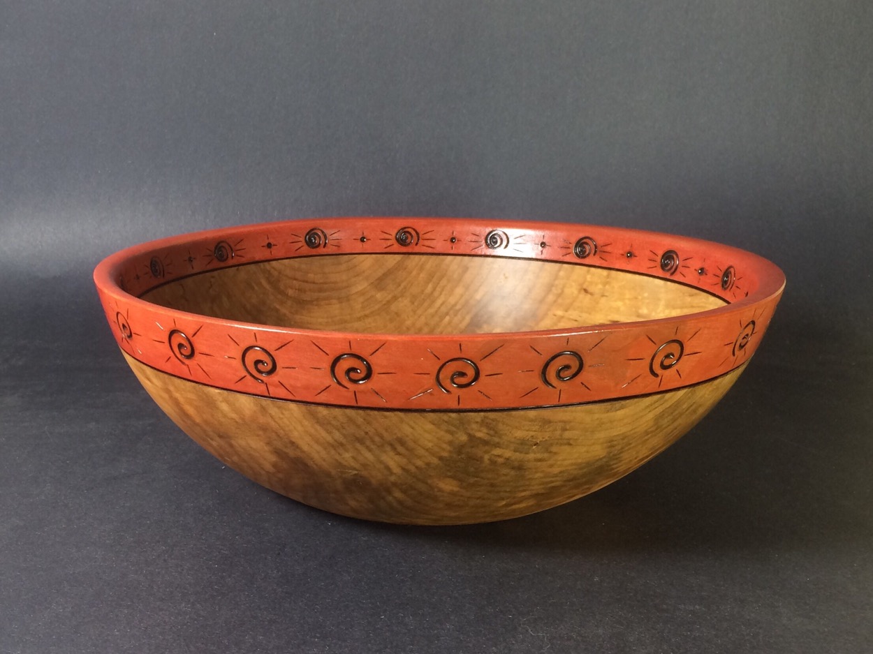 celebration bowl with sun motif