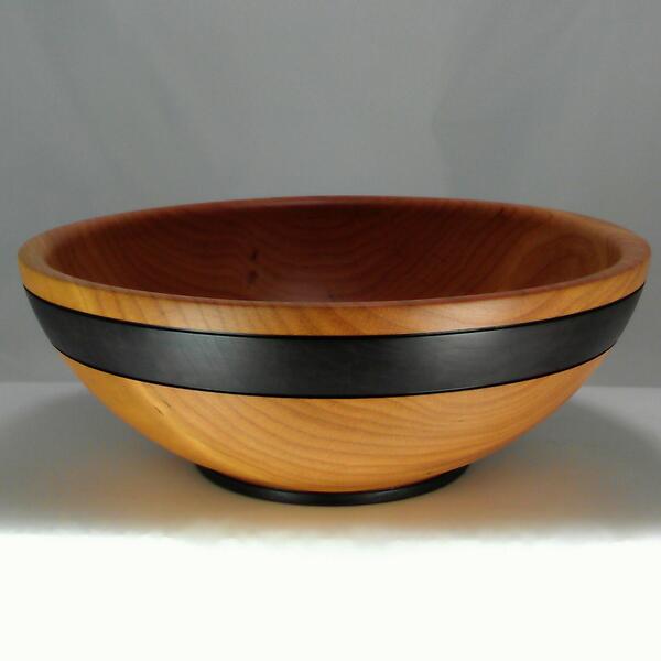 Cherry bowl with purple band